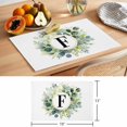 thumbnail image 6 of Letter F Placemats Set&nbsp;of&nbsp;2 Alphabet Green Eucalyptus Leaves Plant Simple Heat Insulation Washable Place Mats, Non-Slip Table Mats for Dining Table Party Kitchen Decor,13x19 Inch, 6 of 9