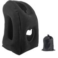 thumbnail image 1 of (Negro) Almohada de viaje inflable, cojín inflable multiusos, almohada de viaje con soporte para la cabeza, almohada de cuello multifunción para dormir en el avión, 1 of 5