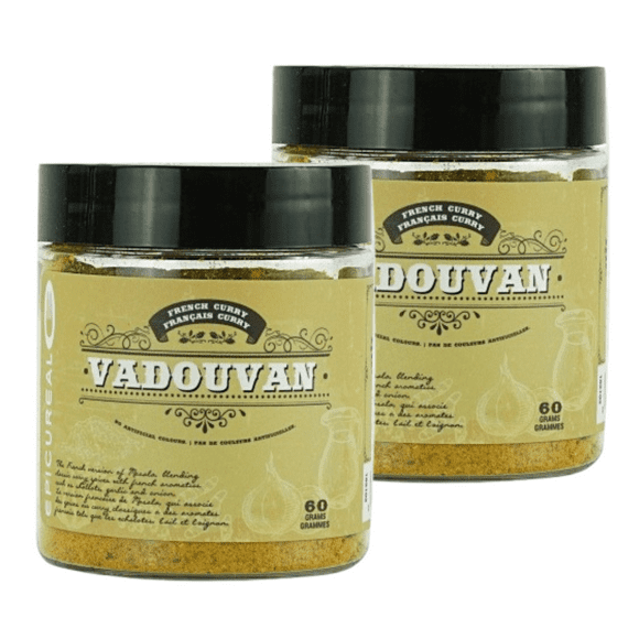 24K Vadouvan French Curry Powder – 2 x 60g (2.12 oz) | Aromatic Spice Blend with Onion, Garlic, and Turmeric