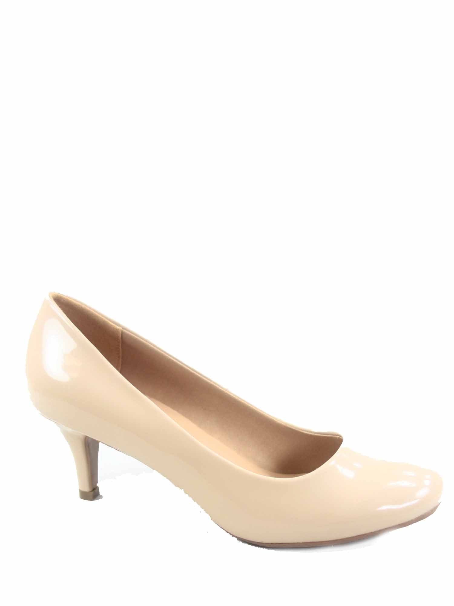 Debbie32 Women's Fashion Round Toe Low Heel Slip On Pump Dress Shoes