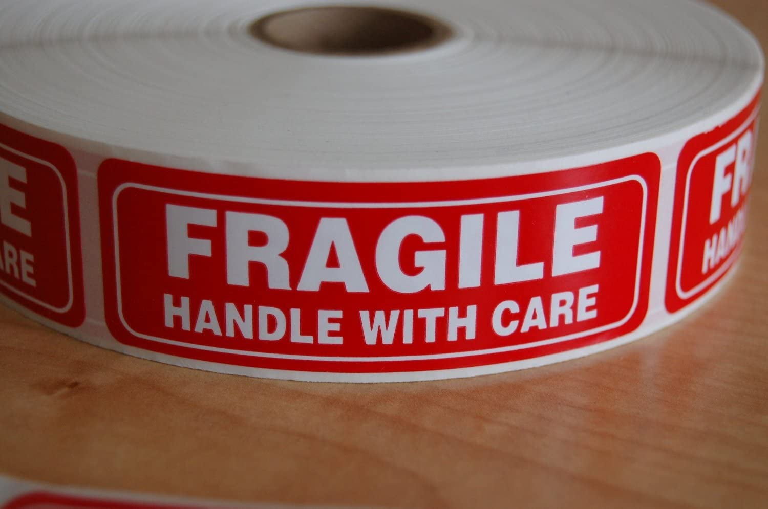 50 1" x 3"  FRAGILE DO NOT CRUSH Stickers Labels Orange Neon Shipping Labels NEW 