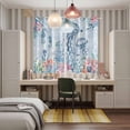 thumbnail image 6 of Curtains 63 Inch Length 2 Panels, Blue Jellyfish Coastal Grommets Window Treatment Curtain, Beach Nautical Ocean Coral Seahorse Thermal Curtains Drapes for Living Room/Bathroom, 6 of 9