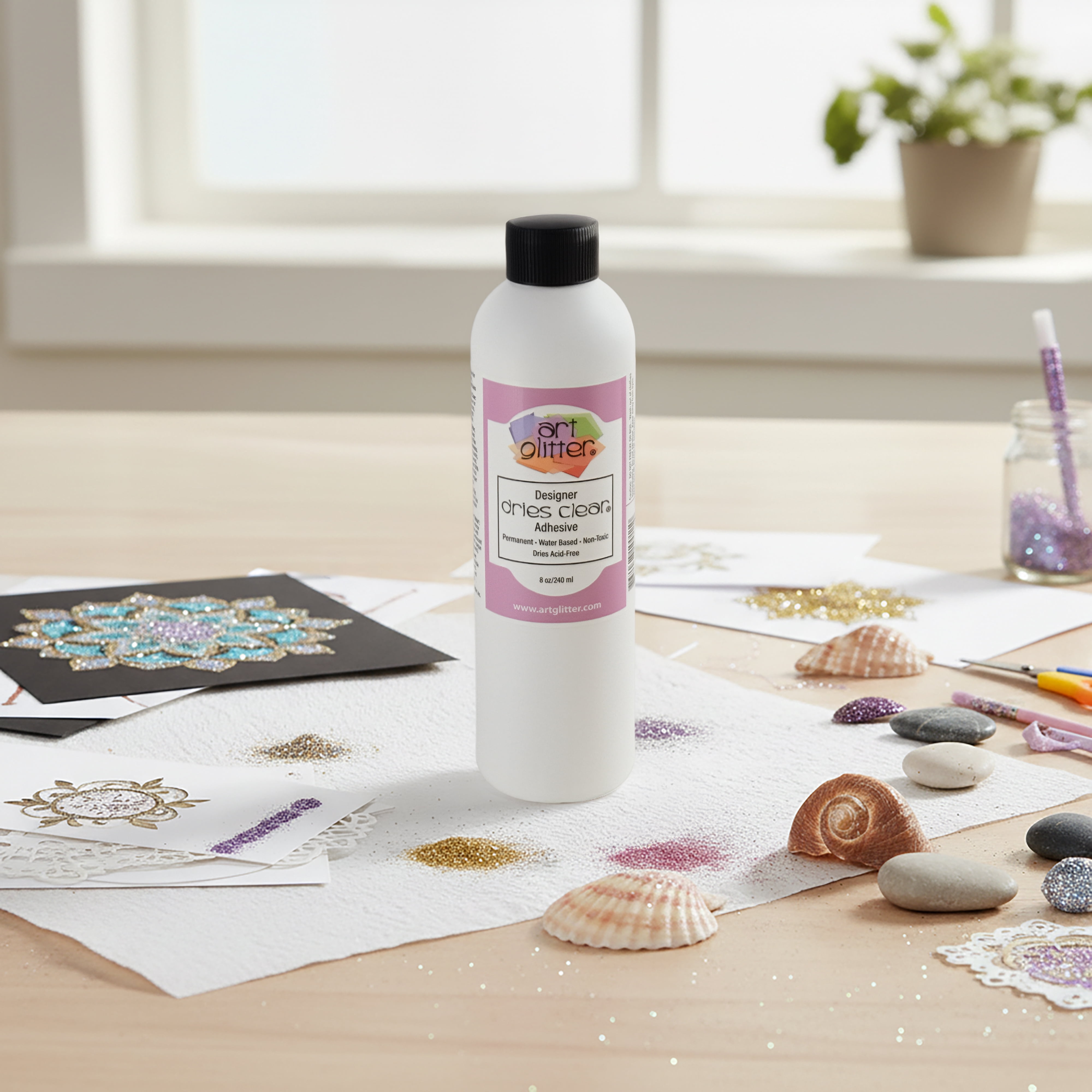 Art Glitter Clear Acid Free Craft Adhesive Glue 8oz