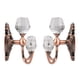thumbnail image 1 of 2pcs Gancho de Puerta de Cristal de Pared Perchas de Ropa de Toalla de Color de Plata/Bronce Rojo/Bronce, 1 of 9