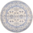 thumbnail image 1 of Unique Loom La Jolla Rustic Border Area Rug 8' x 8' Round Blue/Ivory, 1 of 1