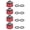 Red, variant on Riousery Premium 4 Pieces Pack Water Cooling Compression Fitting for Rigid Acrylic Tube OD 16mm / 0.63 inches PC Case Modding High Performance Sealing Silver