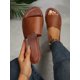 thumbnail image 1 of Women's Comfortable Flat Slippers, Round Toe Open-toe Anti-slip Slippers, Outdoor Beach Sandals, 1 of 5