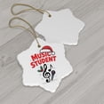 thumbnail image 4 of Music Student Ornament, Christmas Ornament 2025, Personalized Gift for Music Student Class Ceramic Snowflake Ornament Keepsake for Him or Her 211or41, 4 of 5