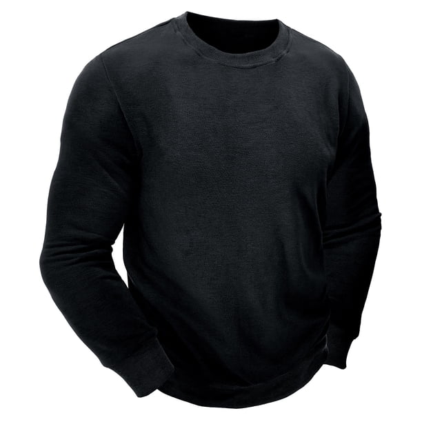 Sudaderas sin capucha para hombre, moda informal, cuello redondo, manga larga, sudaderas gruesas, blusa, blusa para hombre