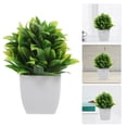 thumbnail image 2 of Shisuyan 2pcs Indoor Artificial Plants For Home Decor Small Fake Bonsai Trees In Pot Realistic Simulation Plant In Pot Desktop Artificial Greenery Bonsai Decoration, 2 of 8