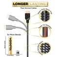 thumbnail image 3 of Cable HDMI PowerBear 4K de 12,2 m/40 pies de alta velocidad con conectores dorados, 3 of 7