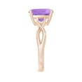 thumbnail image 3 of ANGARA Natural 3.65 Ct. Amethyst Solitaire Engagement Ring in 14K Rose Gold for Women (Ring Size: 8), 3 of 8