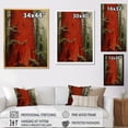 thumbnail image 4 of Designart "Resonating Redwood In Wilderness" Tree Redwood Floater Framed Wall Art Living Room, 4 of 5
