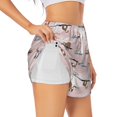 thumbnail image 3 of Lsque Cloud Sloth Printed Women's Running Shorts with Liner Pockets,Elastic Quick Dry Workout Athletic Gym Yoga Shorts,Womens High Waist Shorts-Large, 3 of 9