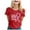 Red, variant on TSADFHJI Tank Tops for Women Built in Bra Plus Size Women's Cancer Printed T Shirt International Publicity Moon Short Sleeved Shirt Xxl Orange