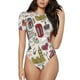 thumbnail image 1 of Balery London Landmark1 Body de cuello redondo de manga corta para mujer Tops de manga corta Tops básicos-X-Large, 1 of 7