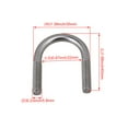 thumbnail image 4 of BQLZR 5pcs M6 Steel U-Bolts U-Screws for 22mm Dia Pipe Installation Fixed, 4 of 5