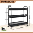 thumbnail image 2 of Basketball Rack 3-Shelf Training Stand Ball Holder Sports Ball Cart Garage Organizer Ball Basket Storage, Ball Rack for Garage or Gym, Indoor & Outdoor Sports Equipment Organizer, 2 of 9