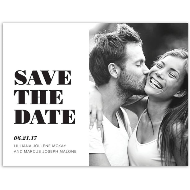 Modern Wedding Save The Date Postcard Walmart Com Walmart Com