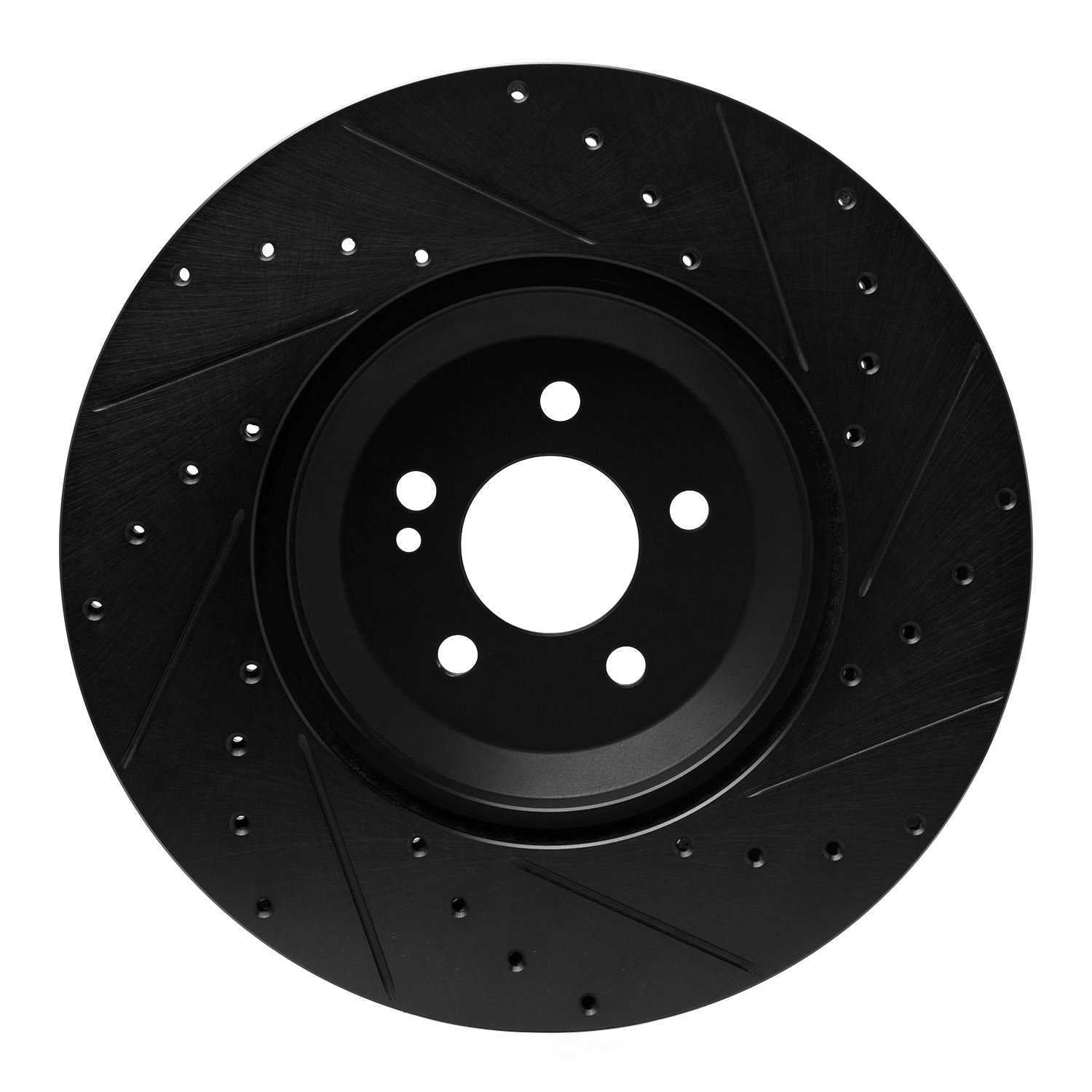 Dynamic Friction Company 633-63166L DFC Brake Rotor - Drilled And Slotted - Black