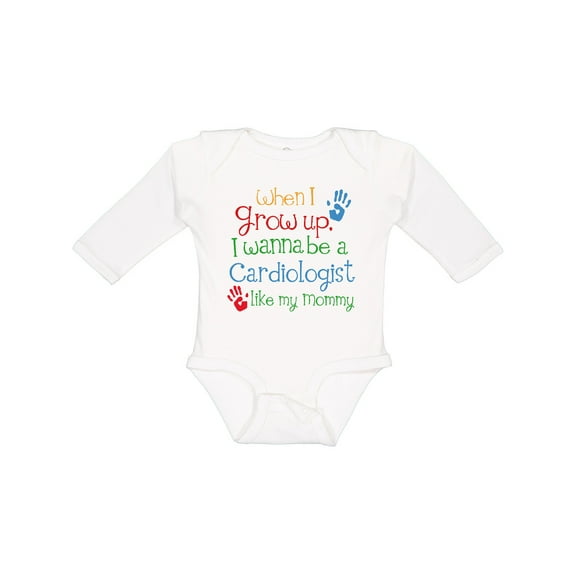 Inktastic Cardiologist Like Mommy Boys or Girls Long Sleeve Baby Bodysuit