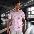 thumbnail image 3 of Wukai Rabbit Face Print Men's Short-Sleeved Mesh T-Shirt,Quick-Dry Short Sleeve Workout T-Shirt-Large, 3 of 8