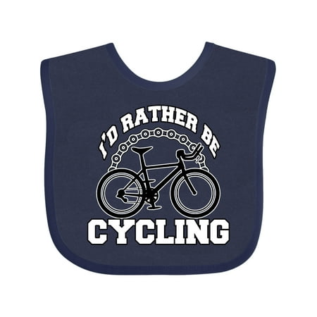 

Inktastic I d Rather Be Cycling Gift Baby Boy or Baby Girl Bib