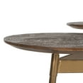 thumbnail image 5 of SAFAVIEH Ian 3 Circle Contemporary Retro Accent Table, Rustic Honey/Gold, 5 of 7