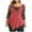 Pink, variant on EQWLJWE Womens Plus Size Tops O-Neck Asymmetric Short Sleeve Tunics Lace Blouse Shirts for Summer Casual