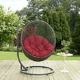 thumbnail image 5 of Modway Hide Outdoor Patio Swing Chair With Stand in Gray Red, 5 of 8