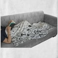 thumbnail image 6 of Modern Soft Flannel Fleece Blanket, Vector School Design Mathematic Frame Like Numbers in a Row Image Work of Art, Cozy Plush for Indoor and Outdoor Use, 50" x 70", Black and White, by Ambesonne, 6 of 6