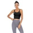 thumbnail image 3 of Womens Sports Bras Bralette Yoga Bra Crop Top Camisole Cross Back Workout Vest, 3 of 8