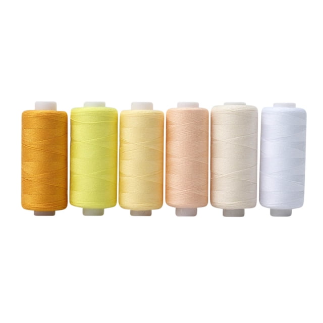 Japceit Multicolor Polyester Sewing Thread, 400 Yards, 6 Assorted Color Spools
