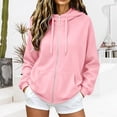 thumbnail image 5 of Summer Sweatshirts For Women No Hood Lightweight Crewneck Shirt Long Sleeve Pullover Casual Hoodless Hoodie Pink 2XL, 5 of 5