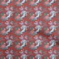 thumbnail image 1 of oneOone Velvet Red Fabric Asian Japanese Floral Craft Projects Decor Fabric Printed By The Yard 58 Inch Wide, 1 of 4