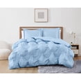 thumbnail image 3 of Truly Soft Cloud Puffer Boxed Pleat 100% Microfiber Polyester Sky Blue 3-Piece King Comforter Set, Solid Casual themed, Adult Bedding, OEKO-TEX Certified, 3 of 9