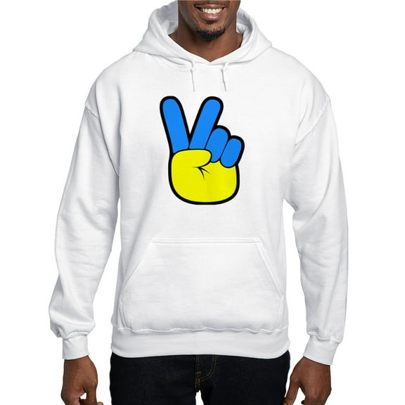 CafePress - Ukrainian Flag Peace Sign Ukraine Nativ Sweatshirt - Pullover Hoodie, Hooded Sweatshirt