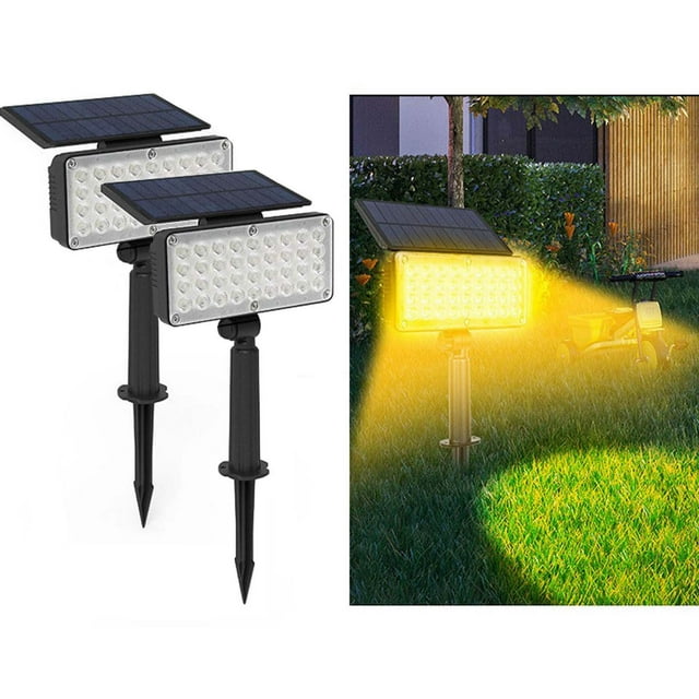 Luz solar exterior 36 LED | Cabezal ajustable de lámpara de pared impermeable IP65, alta luminosidad 299LM, ABS+PC, 3000K-6000K RGB, 20.000 horas de vida, jardín patio y jardinería y decoración de