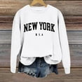thumbnail image 6 of Shadoumai New York Sweatshirt For Women Crewneck Usa Print Shirts Long Sleeve Pullover Fall Winter Tops Loose Fit Shirts, 6 of 6