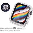 thumbnail image 3 of Compatible with Apple Watch Case with Screen Protector for Apple Watch Series 6/5/4/3/2/1, Bling Case Diamond Tempered Glass Protective Cover (Clear, 38mm), 3 of 8