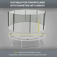 thumbnail image 3 of Soozier Trampoline Safety Enclosure Net for 14ft. Round Trampoline with 8 Straight Poles, Yellow Zippered Entrance, Poles Not Included, 3 of 9