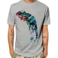 thumbnail image 2 of ZRGHAOYLQ Mens Summer Funny T Shirts Colorful Lizard Graphic Tees Lightweight Breathable Short Sleeve Shirts Big and Tall Casual Workout Tops, 2 of 5