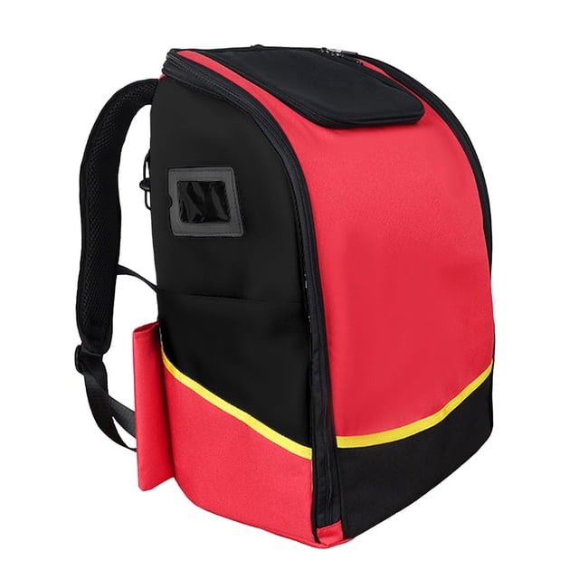 jifeng Sac à Dos de Nettoyage Sac de Nettoyage Rangement Portable avec Multiples Poches Rangement de Nettoyage Organisateur de Fournitures de Nettoyage pour le Nettoyage Rouge
