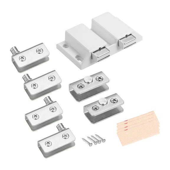 Glass Door Double Magnetic Catch Latch Closures for 5-8mm Door, 1Set