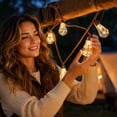 thumbnail image 3 of Edison Bulb String Lights Outdoor 20 Lights Battery Operated with Remote Christmas Patio Backyard Decoration Hemp Rope String Lights, 3 of 4
