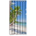 thumbnail image 1 of Cortina de ducha ABPHQTO Playa con Palmera Impermeable 90x180 cm, 1 of 2