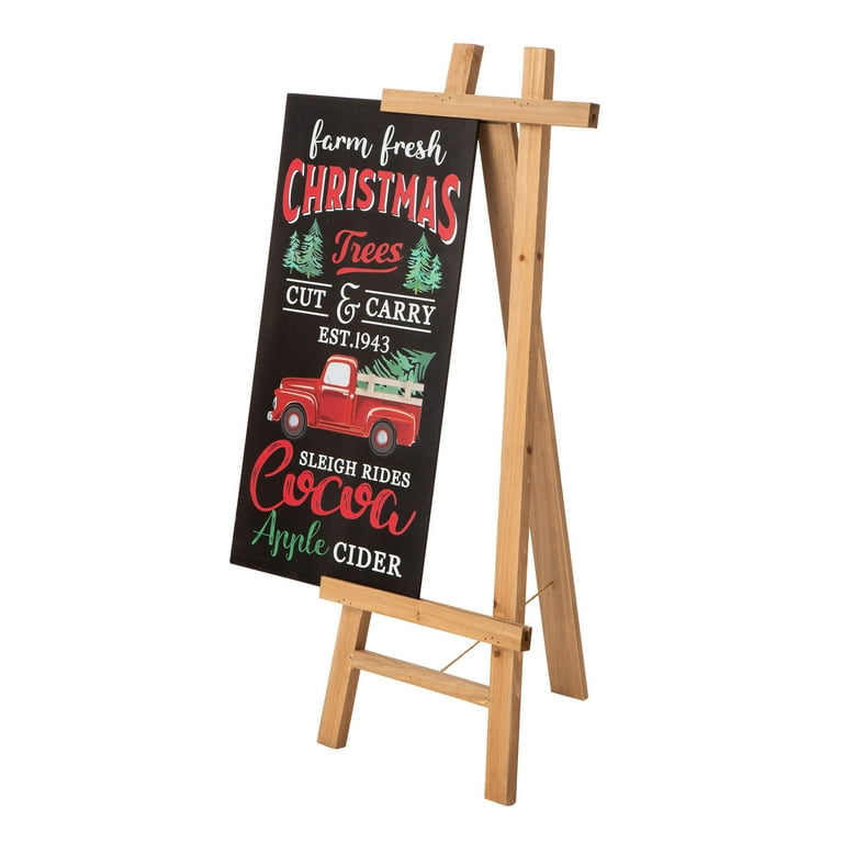 Glitzhome 24 Valentines Double Sided Wooden Easel Porch Sign 