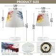 thumbnail image 3 of Colorful Wings Heart Desk Lamp LED Table Nightstand Lamps with 3 Color Temperatures for Home Bedroom Living Room Decor 6x11, 3 of 8