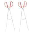 thumbnail image 3 of 2 Pcs Pince à Ordures Extérieure pour Cheminée Pince à Bois en Acier Inoxydable Pince à Charbon, 3 of 8