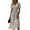 Beige, variant on Summer Dresses for Women, V-Neck Short Sleeve Elastic Waist A-Line Casual Cocktail Dress Pink L